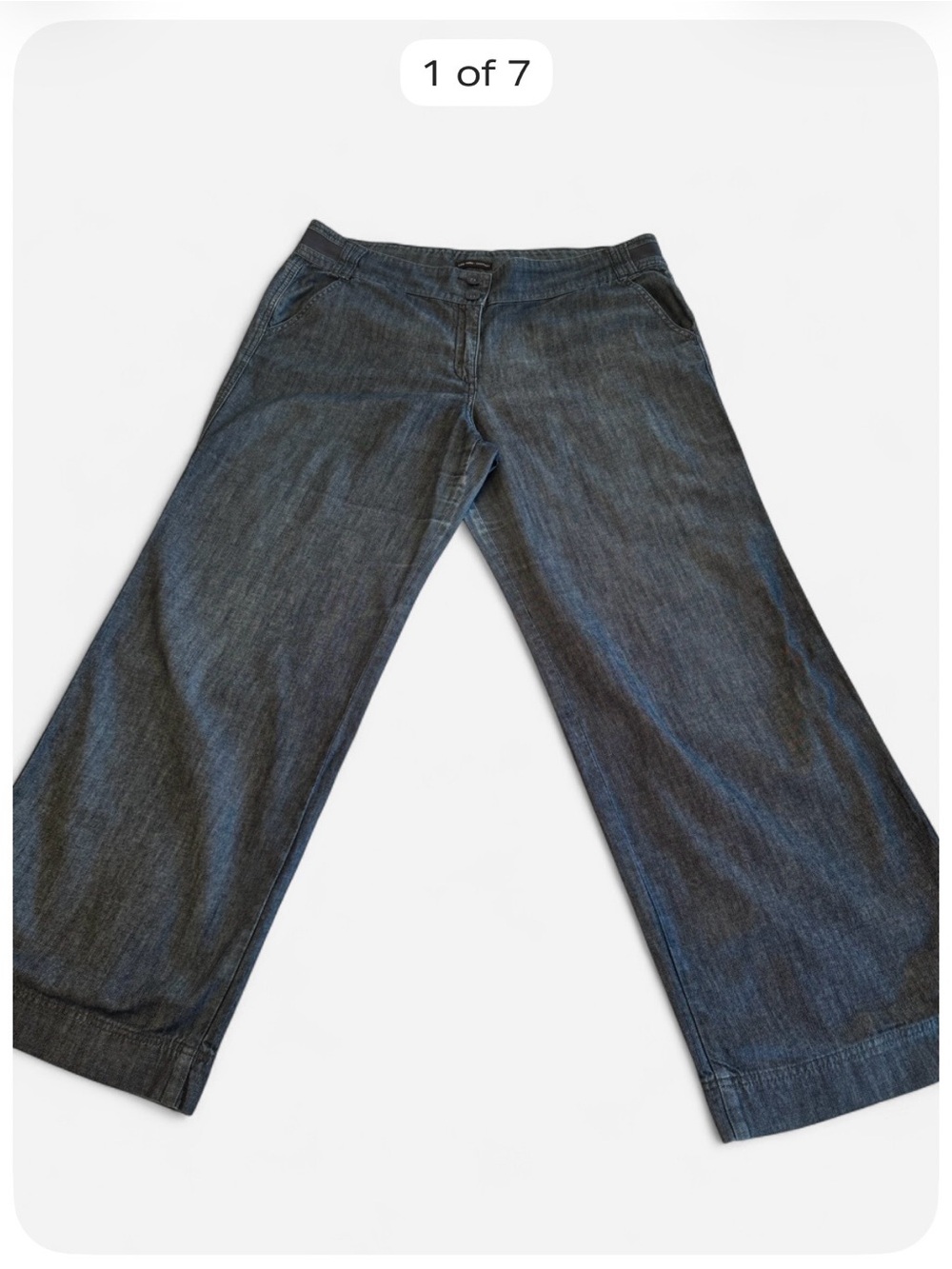 New York & Company Women’s Size 16 Wide Leg Denim-Look Trouser Pants
